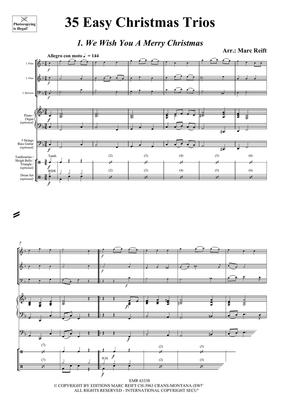 35 Easy Christmas Trios 35 Easy Christmas Trios Flute scores gallery preview page 3