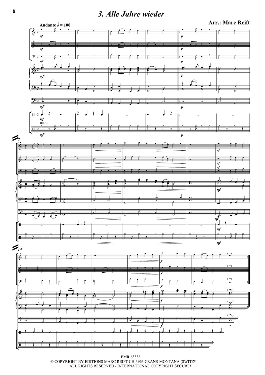 35 Easy Christmas Trios 35 Easy Christmas Trios Flute scores gallery preview page 5