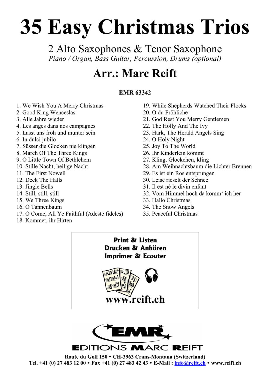 35 Easy Christmas Trios 35 Easy Christmas Trios Tenor Saxophone scores gallery preview page 2