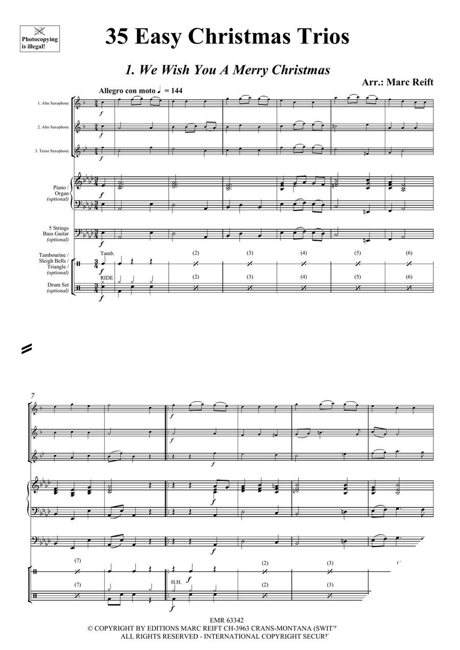 35 Easy Christmas Trios 35 Easy Christmas Trios Tenor Saxophone scores gallery preview page 3