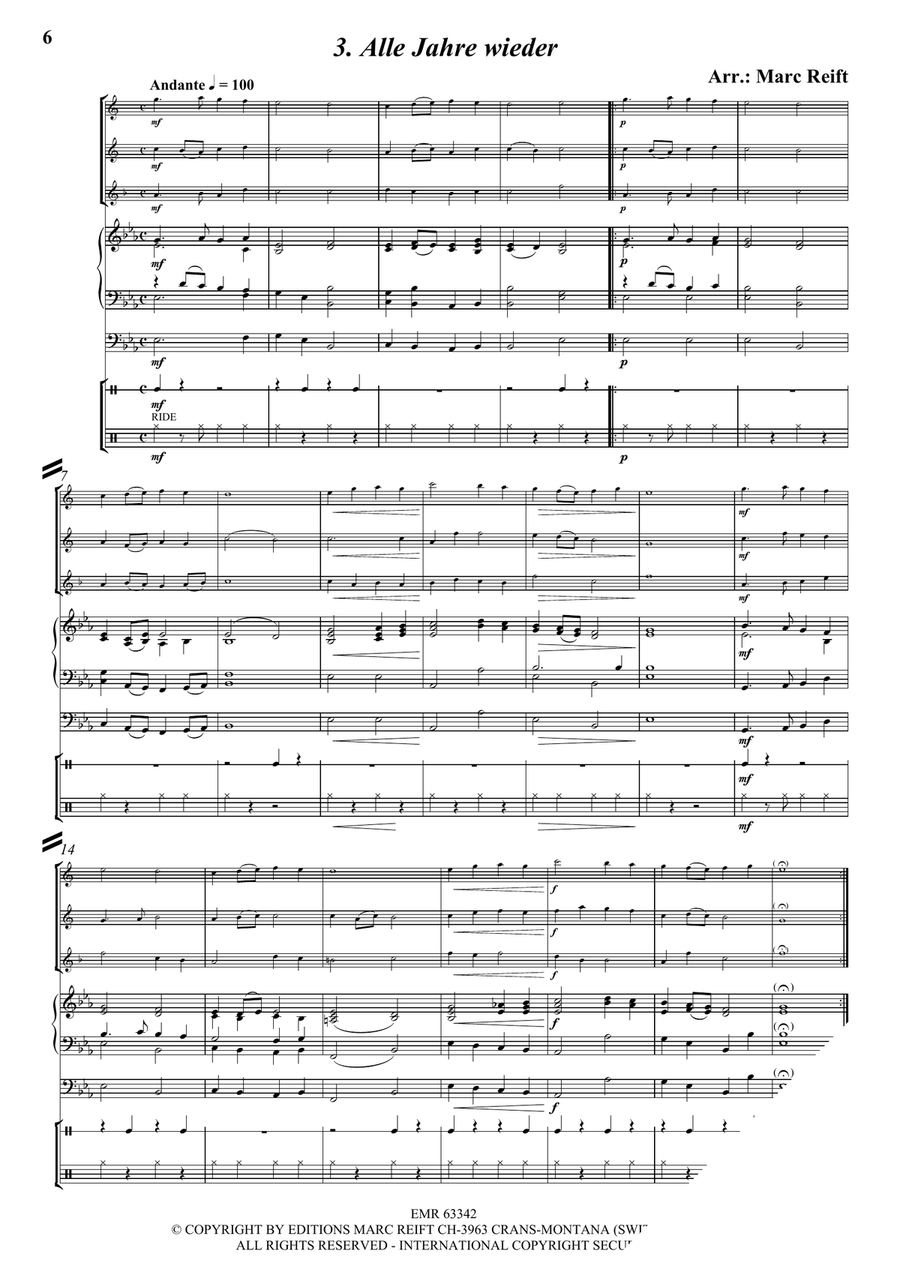 35 Easy Christmas Trios 35 Easy Christmas Trios Tenor Saxophone scores gallery preview page 5
