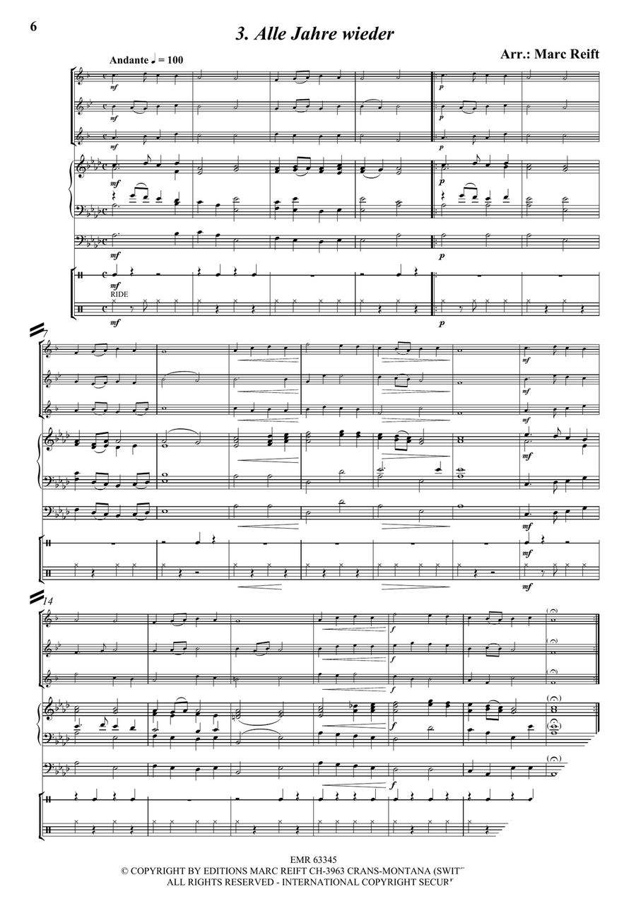 35 Easy Christmas Trios 35 Easy Christmas Trios Tenor Saxophone scores gallery preview page 5
