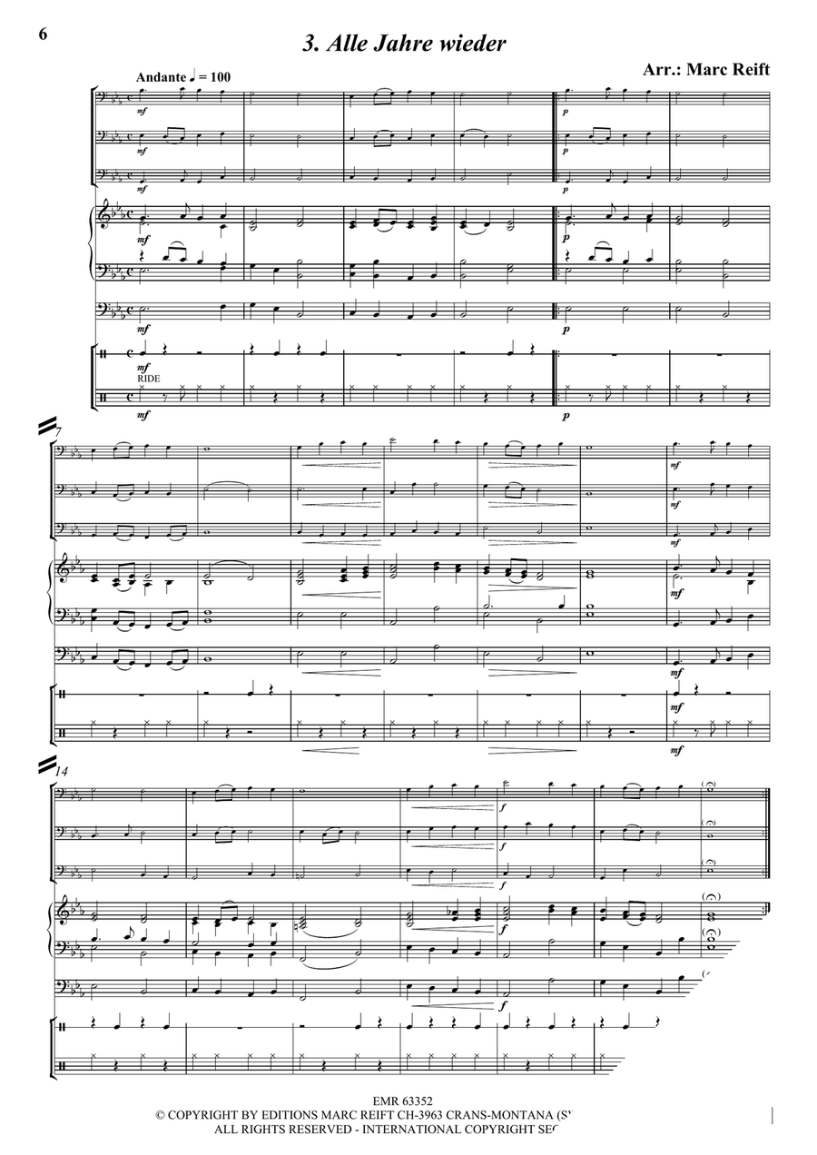 35 Easy Christmas Trios Trombone - Sheet Music page 5