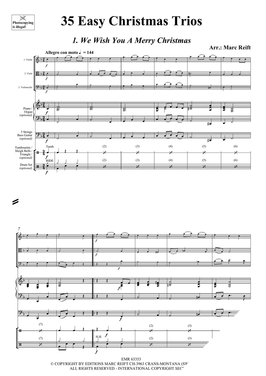 35 Easy Christmas Trios String Trio - Sheet Music page 3
