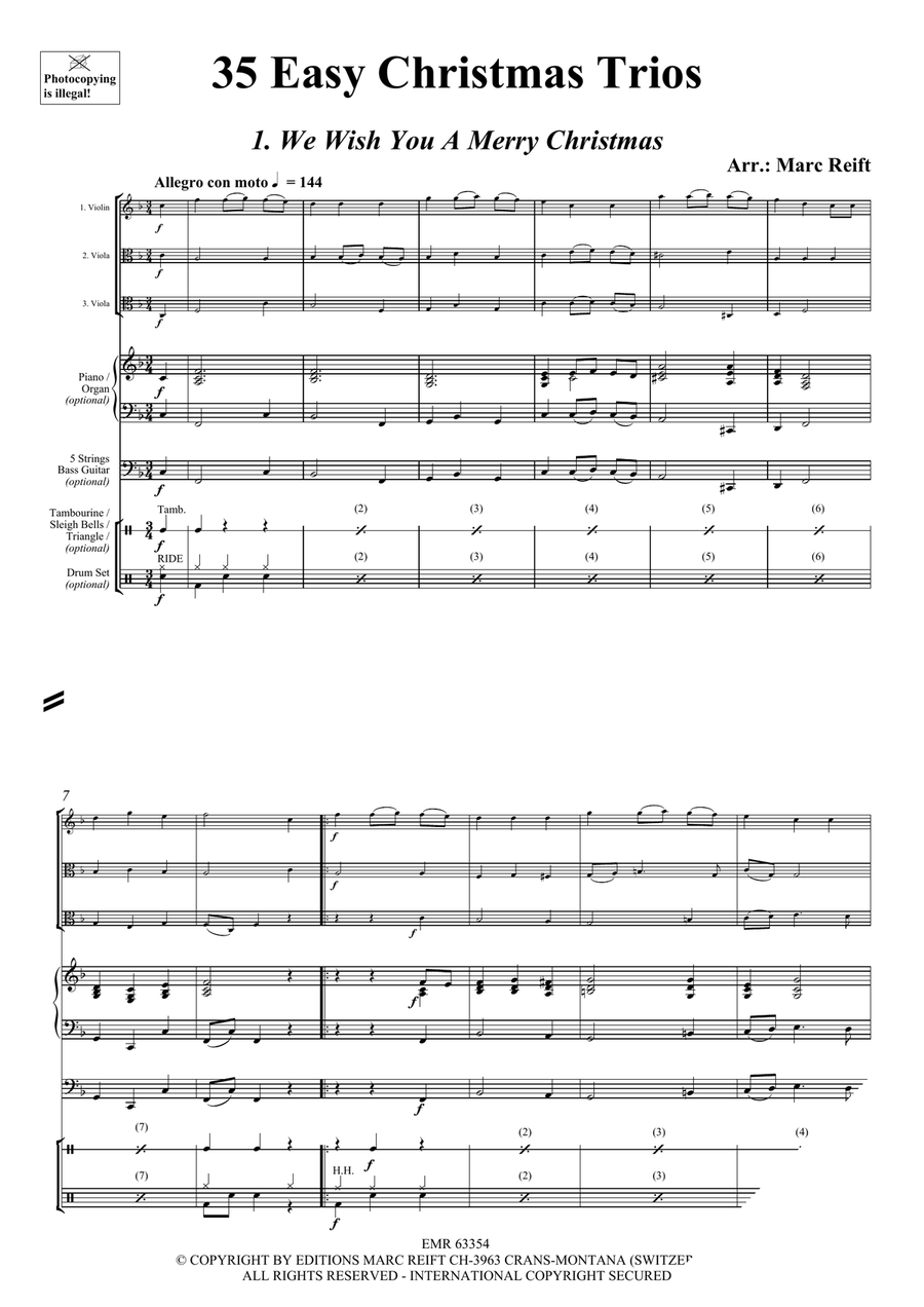 35 Easy Christmas Trios 35 Easy Christmas Trios Viola scores gallery preview page 3