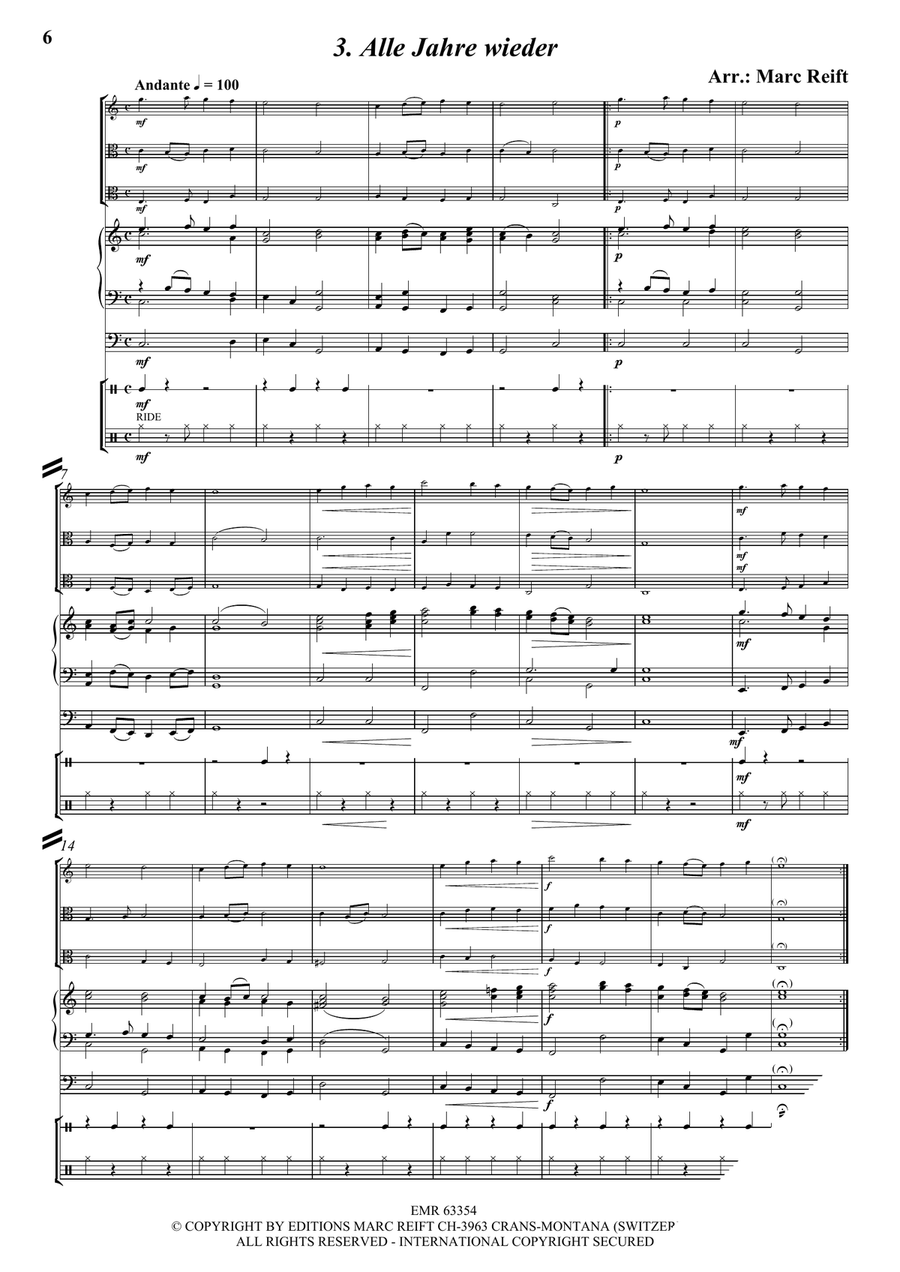 35 Easy Christmas Trios 35 Easy Christmas Trios Viola scores gallery preview page 5