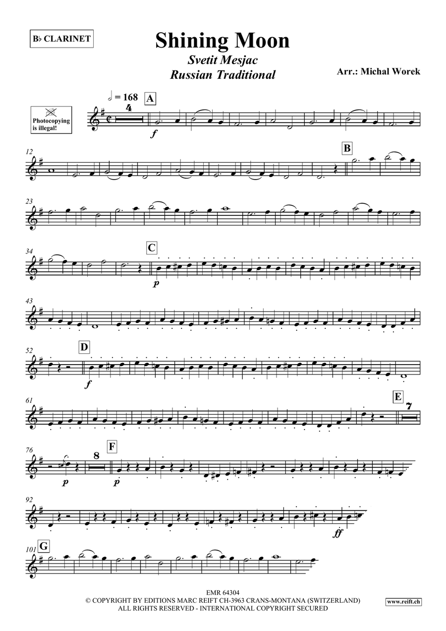 Shining Moon Shining Moon Clarinet Solo scores gallery preview page 3