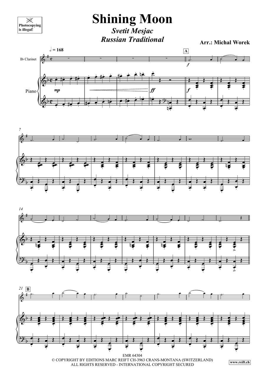 Shining Moon Shining Moon Clarinet Solo scores gallery preview page 4