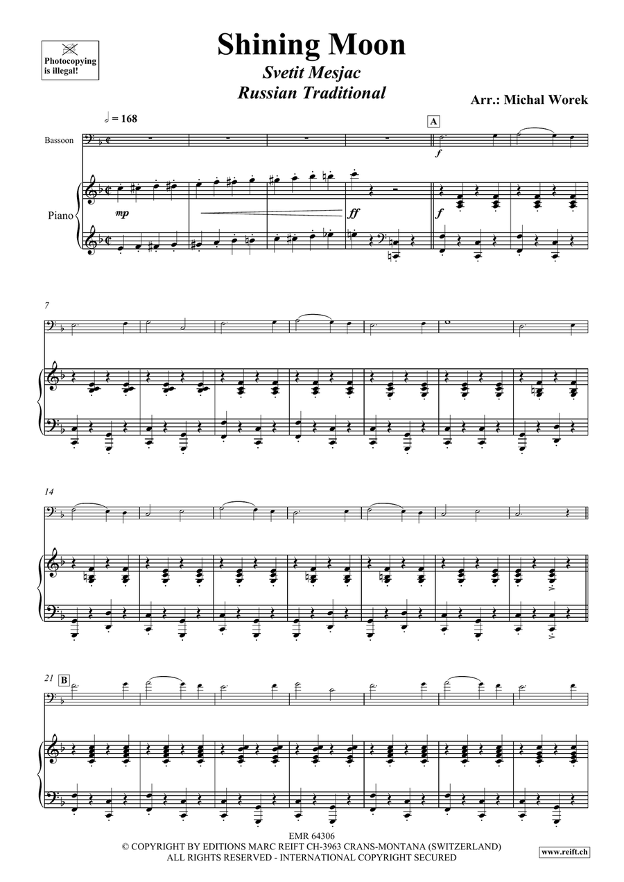 Shining Moon Shining Moon Bassoon Solo scores gallery preview page 4