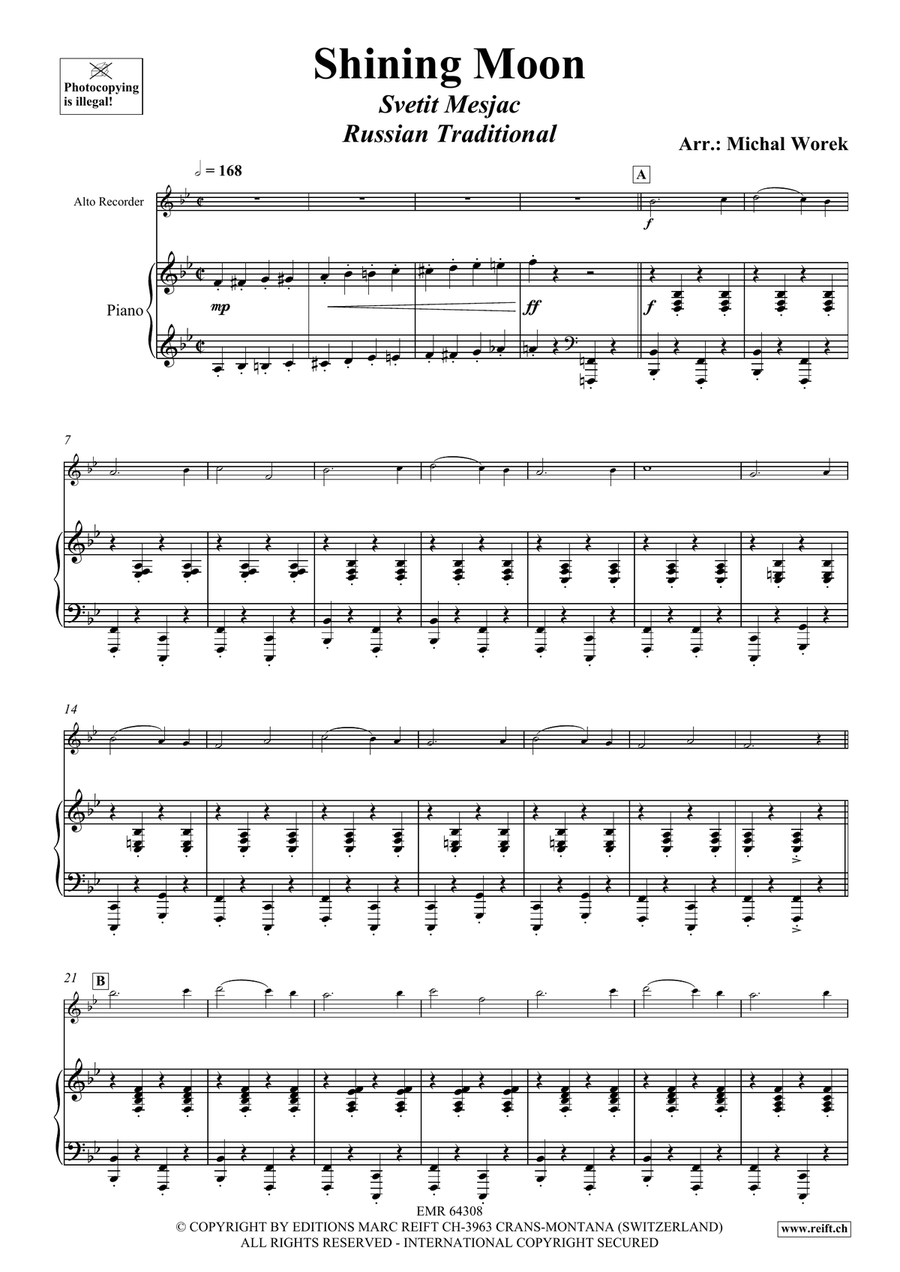 Shining Moon Shining Moon Alto Recorder scores gallery preview page 4