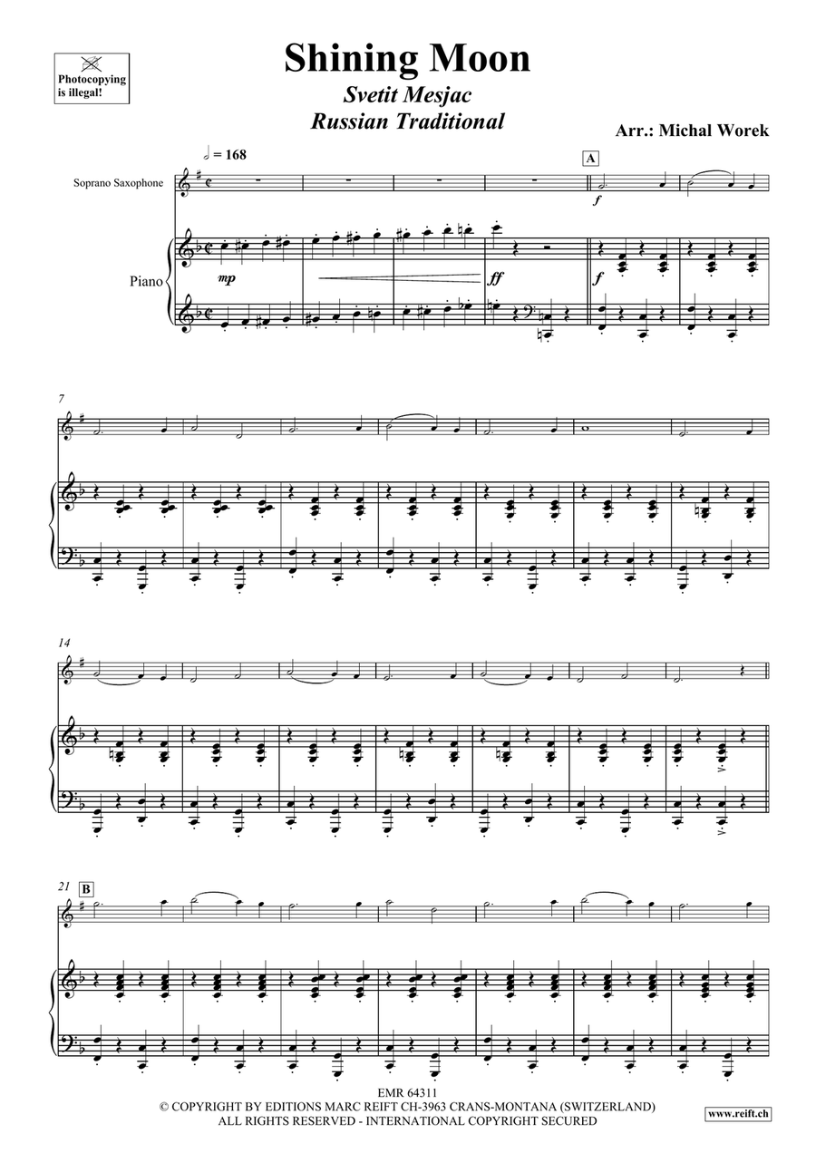 Shining Moon Shining Moon Soprano Saxophone scores gallery preview page 4