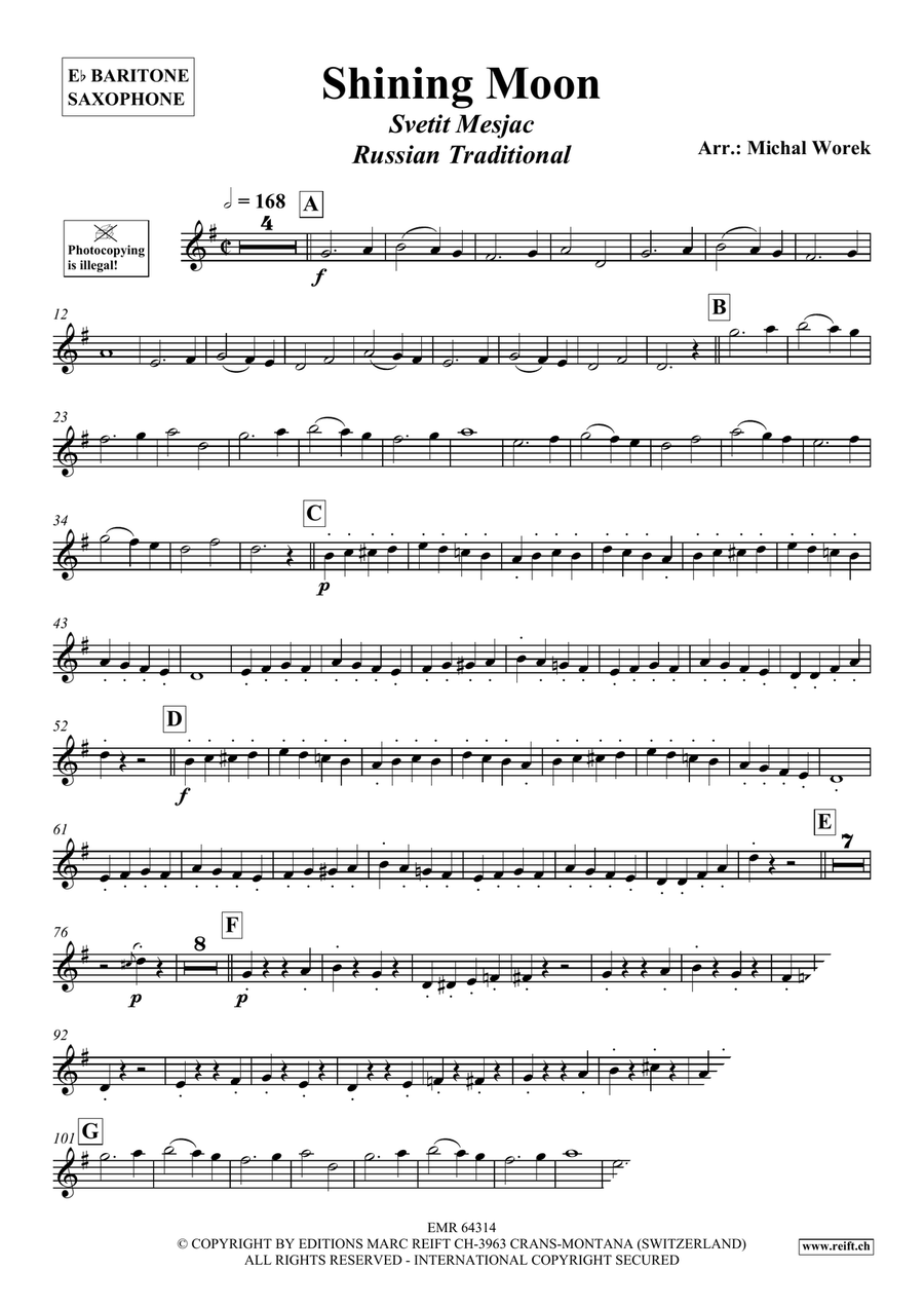 Shining Moon Shining Moon Baritone Saxophone scores gallery preview page 3