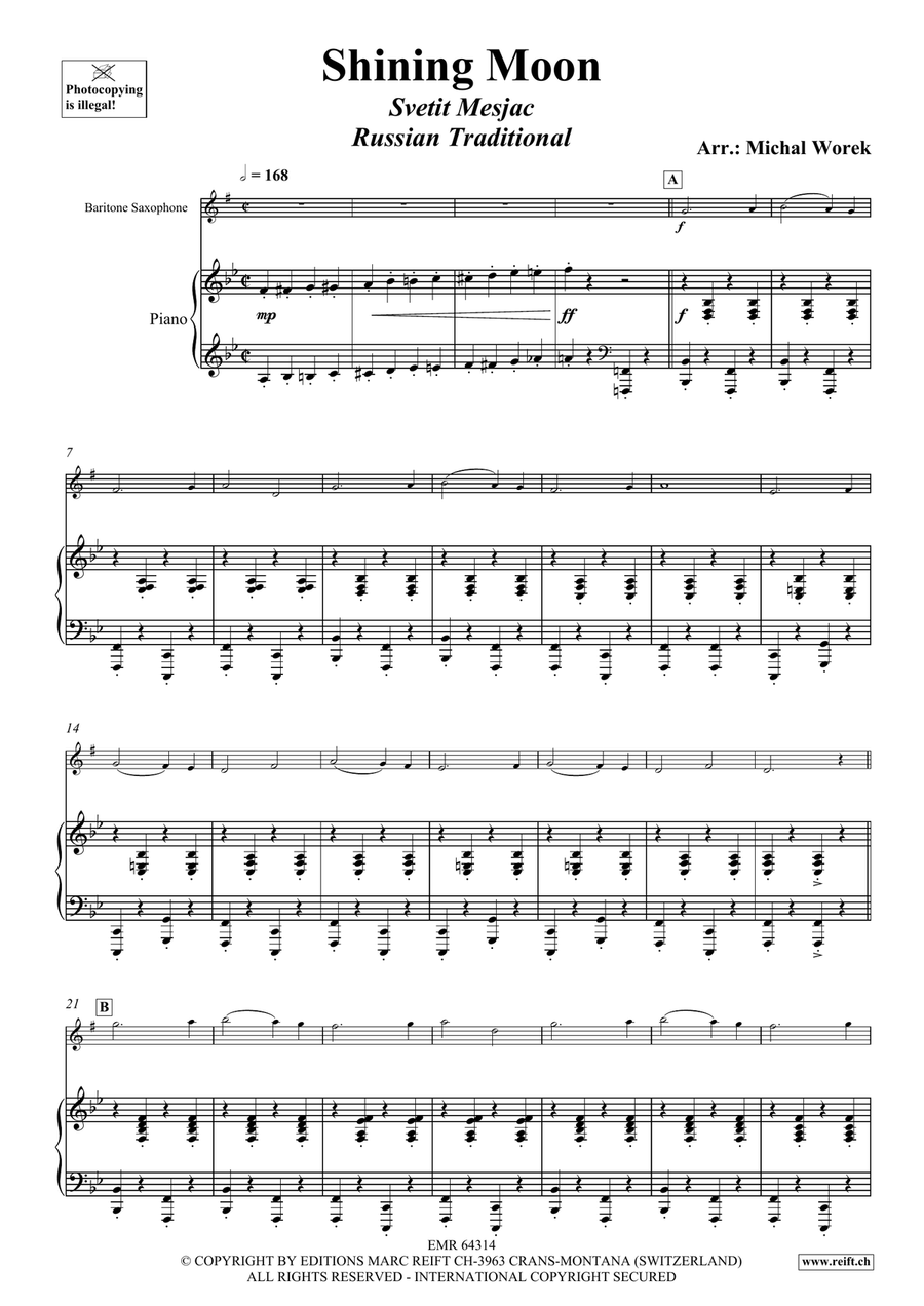 Shining Moon Shining Moon Baritone Saxophone scores gallery preview page 4