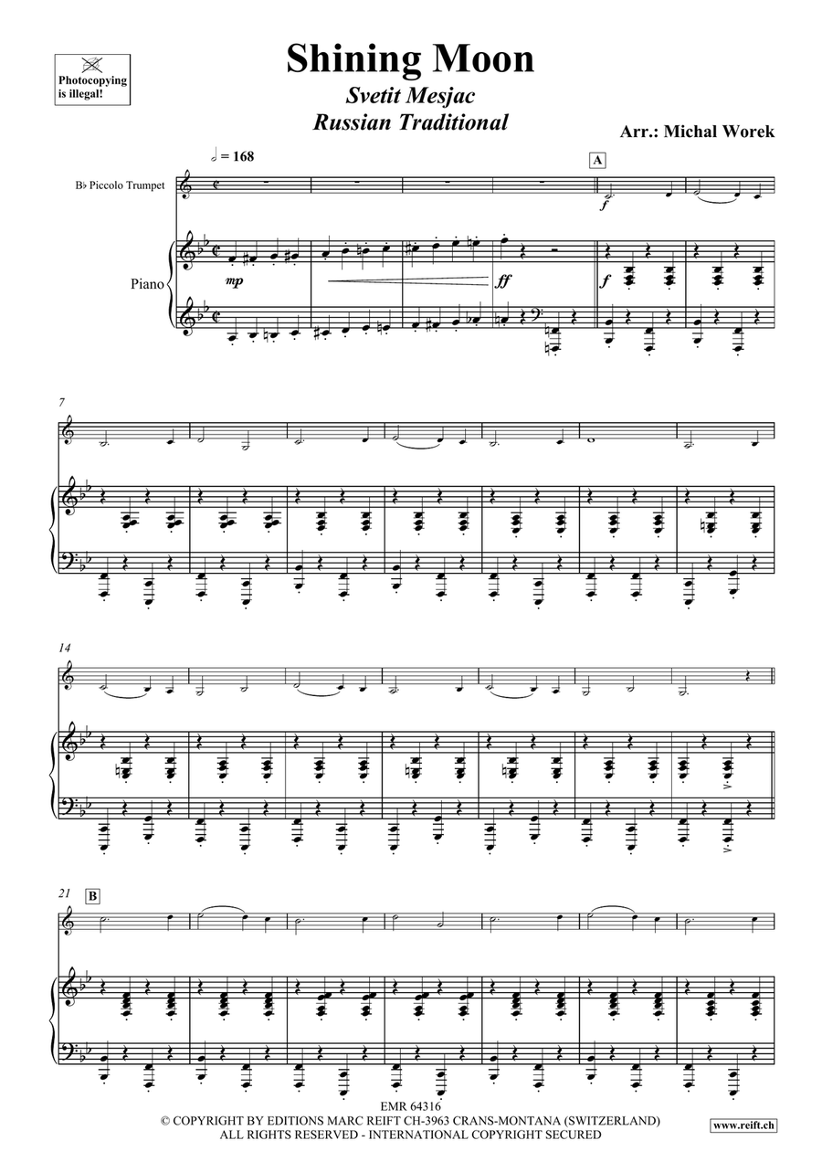 Shining Moon Shining Moon Piccolo Trumpet scores gallery preview page 4