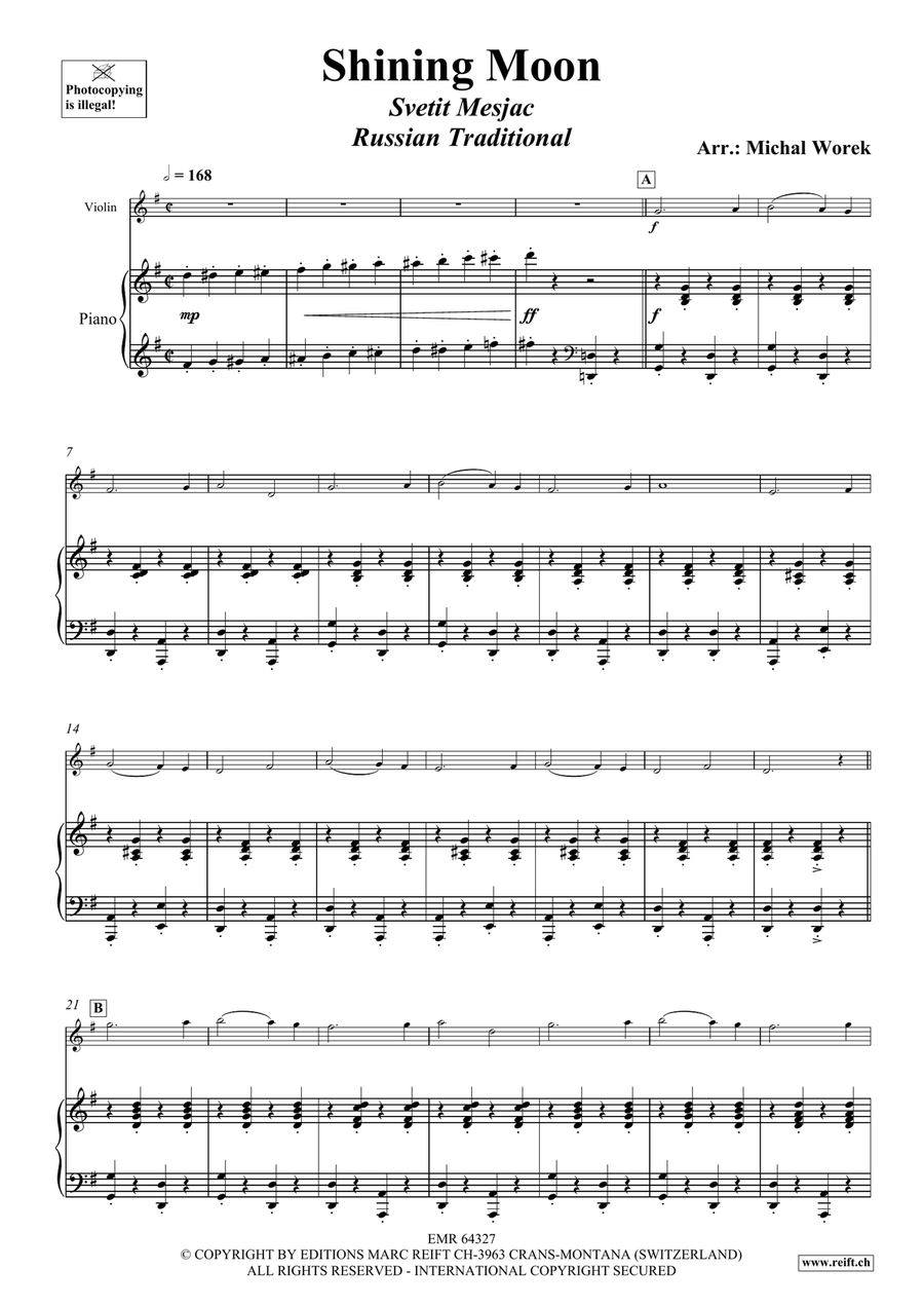 Shining Moon Shining Moon Violin Solo scores gallery preview page 4