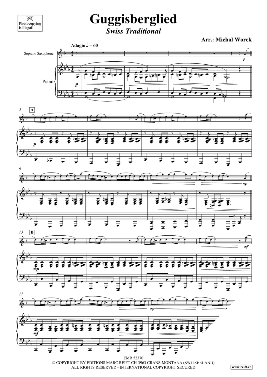 Guggisberglied Guggisberglied Soprano Saxophone scores gallery preview page 3