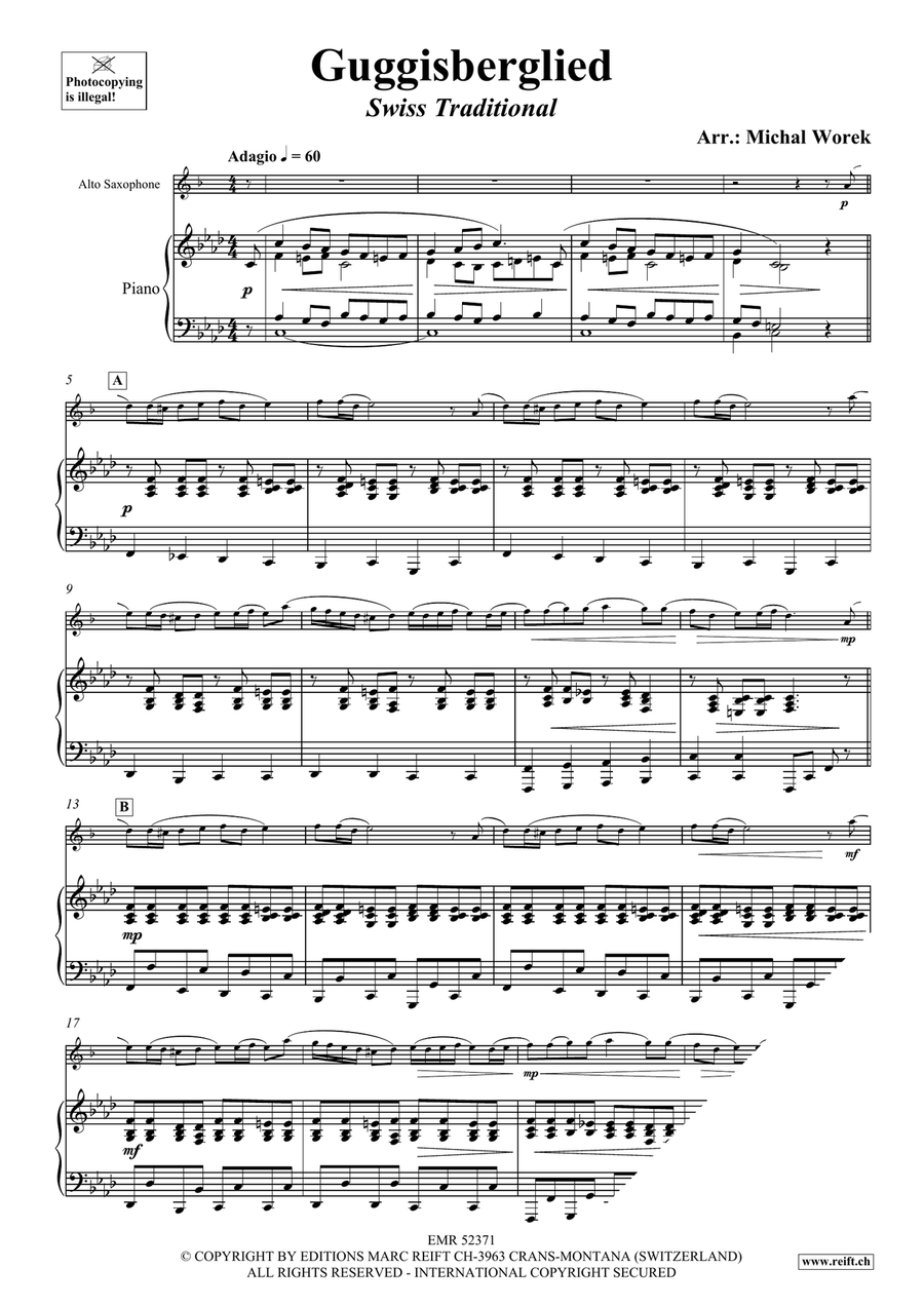 Guggisberglied Guggisberglied Alto Saxophone scores gallery preview page 3