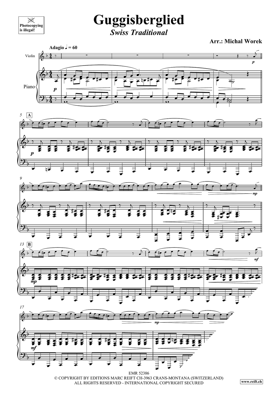 Guggisberglied Guggisberglied Violin Solo scores gallery preview page 3