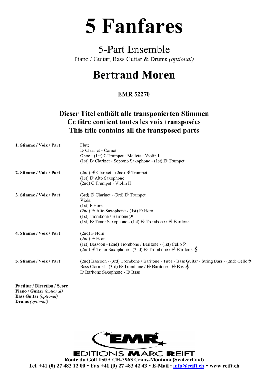 5 Fanfares 5 Fanfares Score scores gallery preview page 2