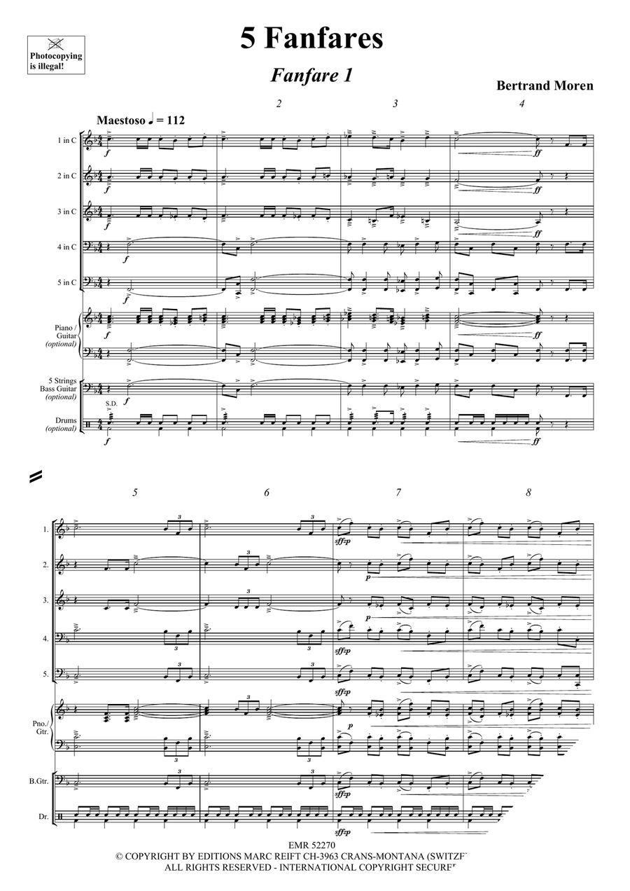 5 Fanfares 5 Fanfares Score scores gallery preview page 4