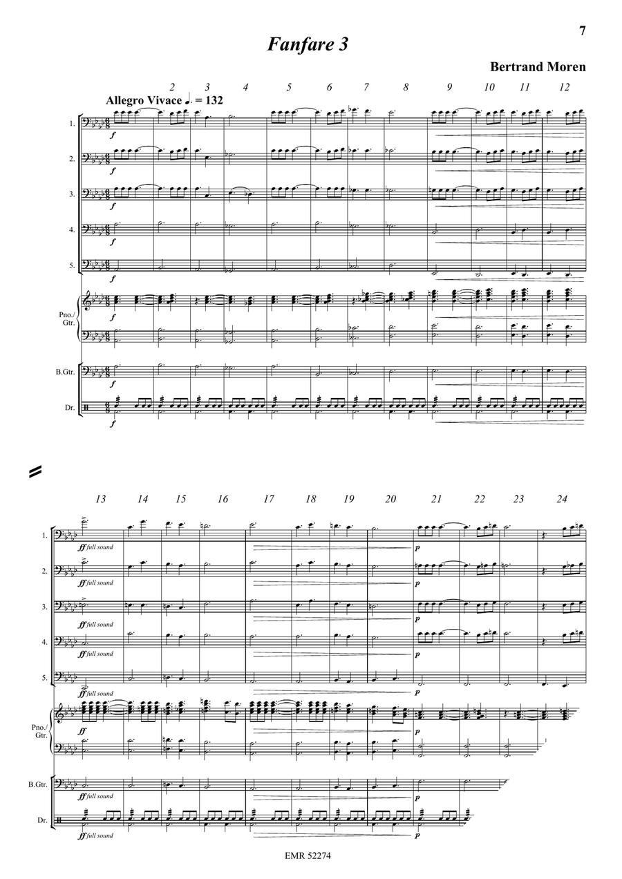 5 Fanfares 5 Fanfares Trombone scores gallery preview page 6