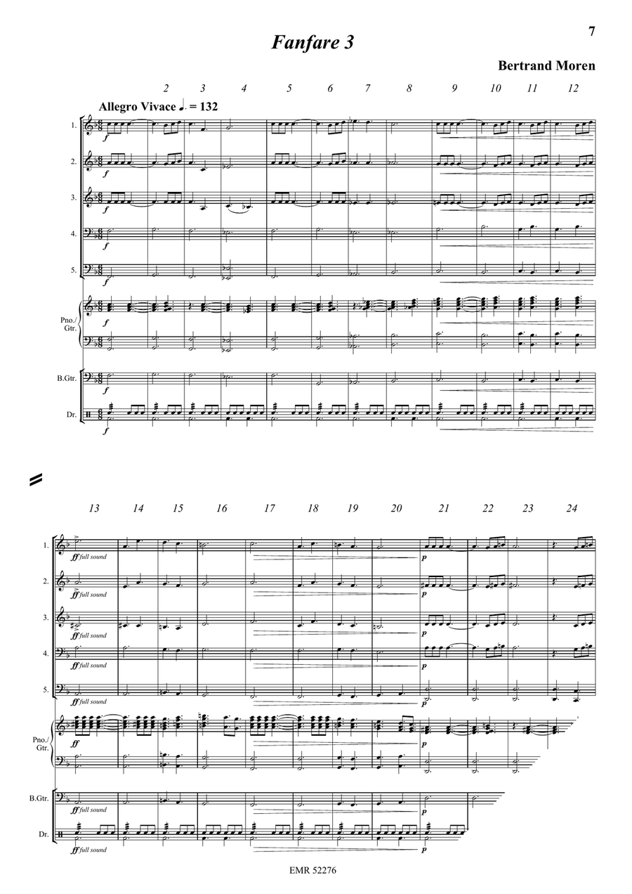 5 Fanfares 5 Fanfares Brass Quintet scores gallery preview page 6