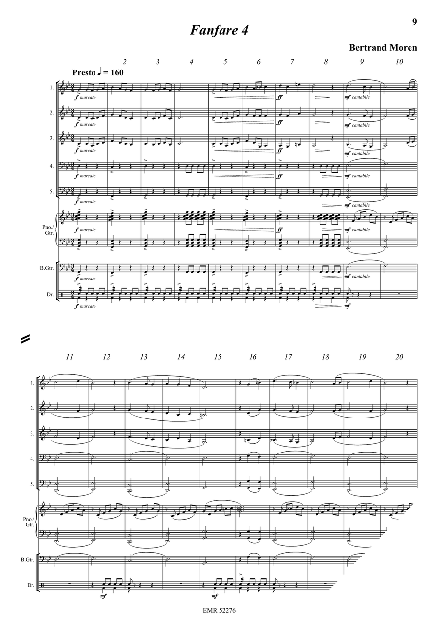 5 Fanfares 5 Fanfares Brass Quintet scores gallery preview page 7