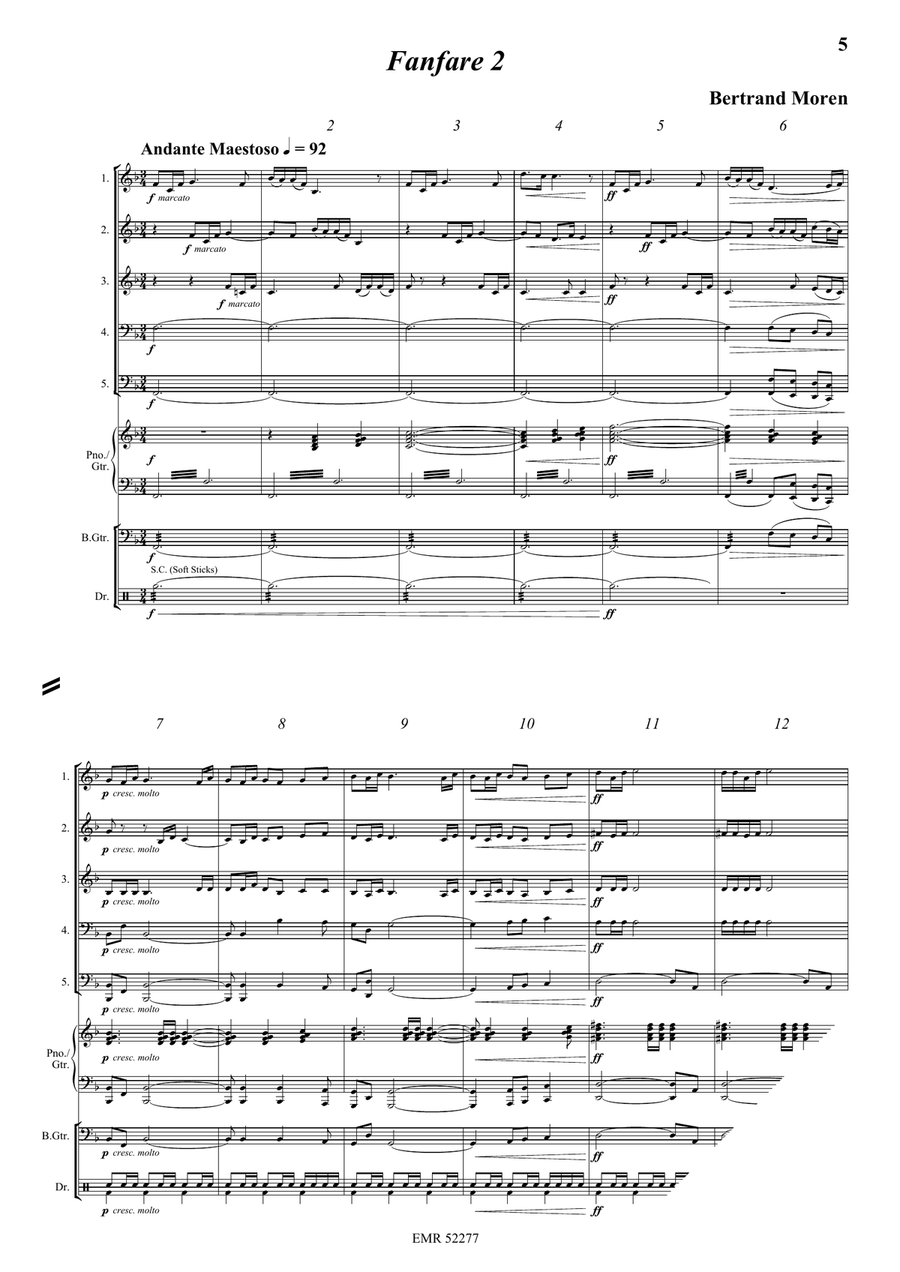 5 Fanfares 5 Fanfares Woodwind Quintet scores gallery preview page 5