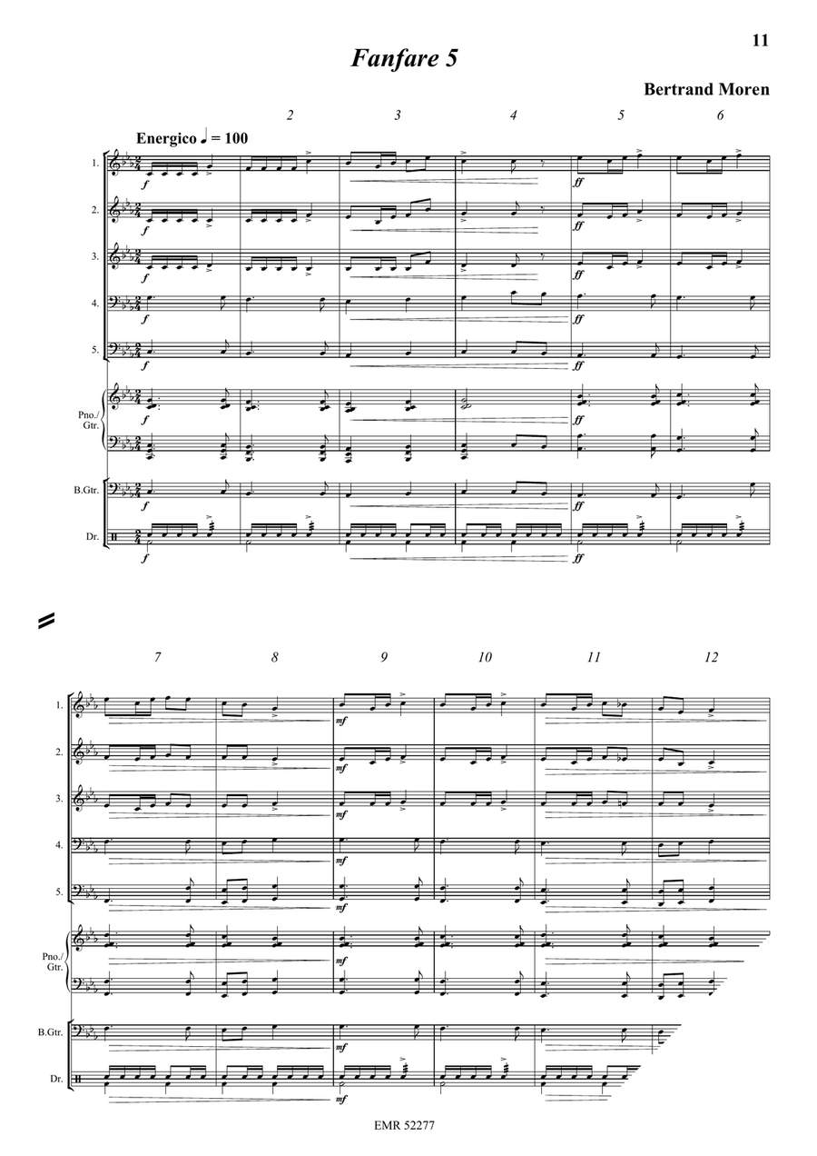 5 Fanfares 5 Fanfares Woodwind Quintet scores gallery preview page 8