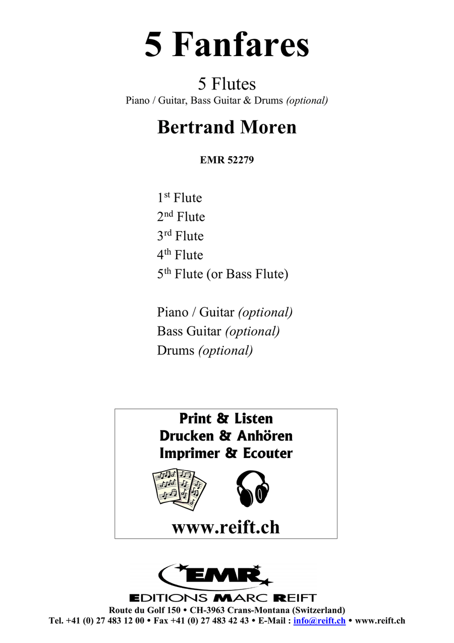 5 Fanfares 5 Fanfares Flute scores gallery preview page 2