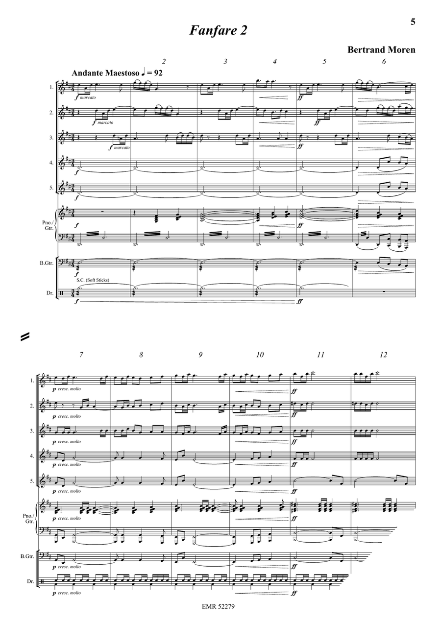 5 Fanfares 5 Fanfares Flute scores gallery preview page 5