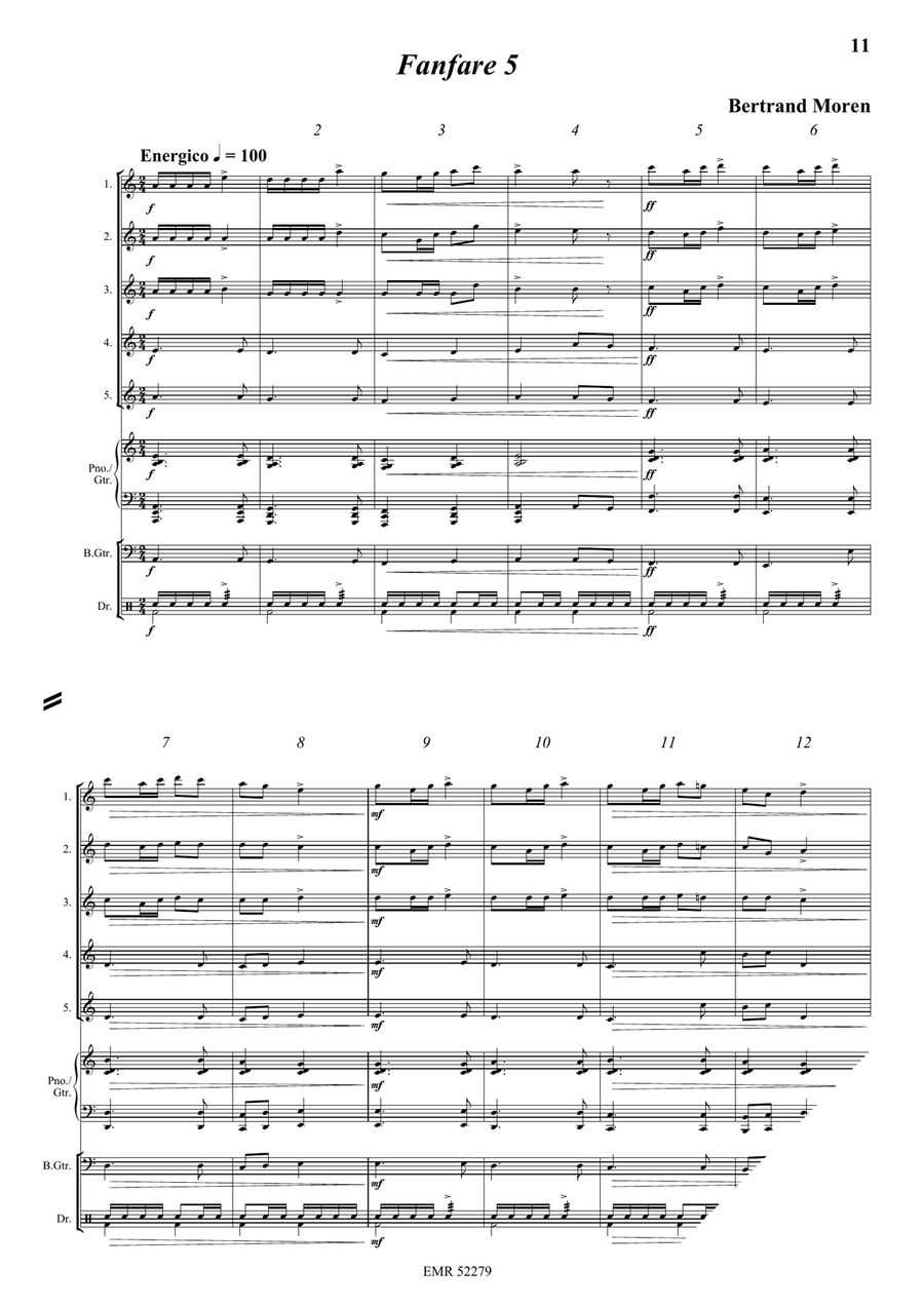 5 Fanfares 5 Fanfares Flute scores gallery preview page 8