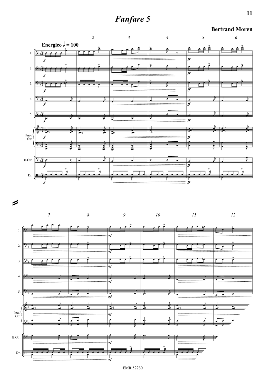 5 Fanfares 5 Fanfares Bassoon scores gallery preview page 8