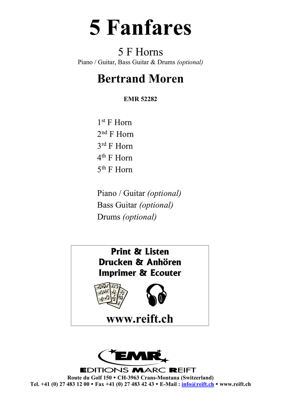 5 Fanfares 5 Fanfares Horn scores gallery preview page 2