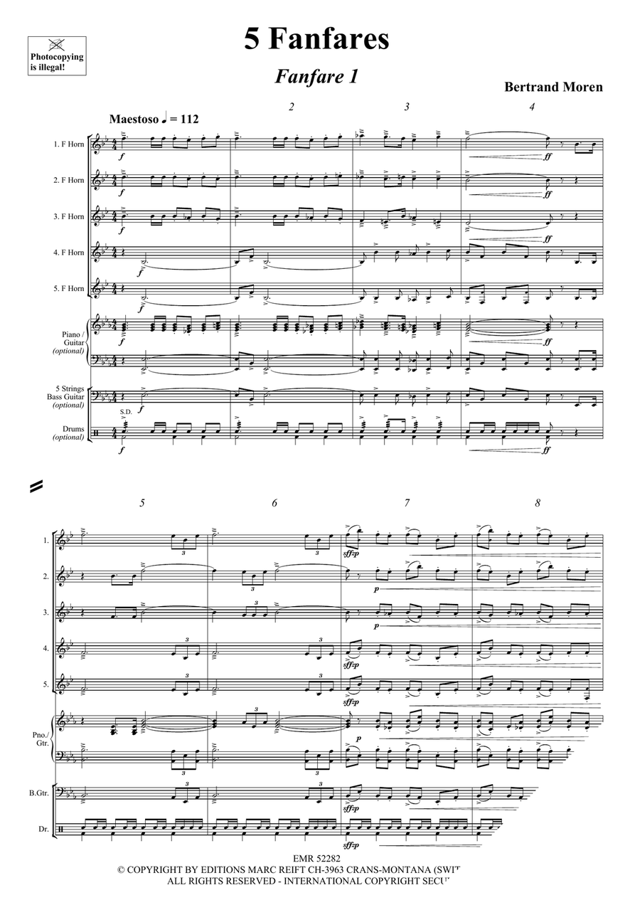 5 Fanfares 5 Fanfares Horn scores gallery preview page 4