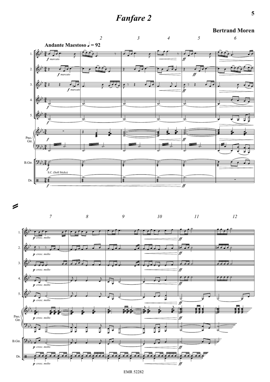 5 Fanfares 5 Fanfares Horn scores gallery preview page 5