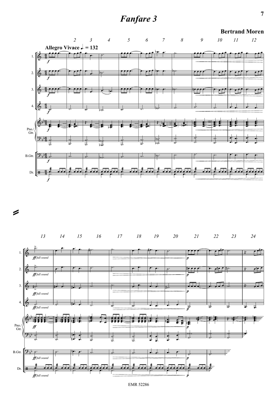 5 Fanfares 5 Fanfares Clarinet Quartet scores gallery preview page 6