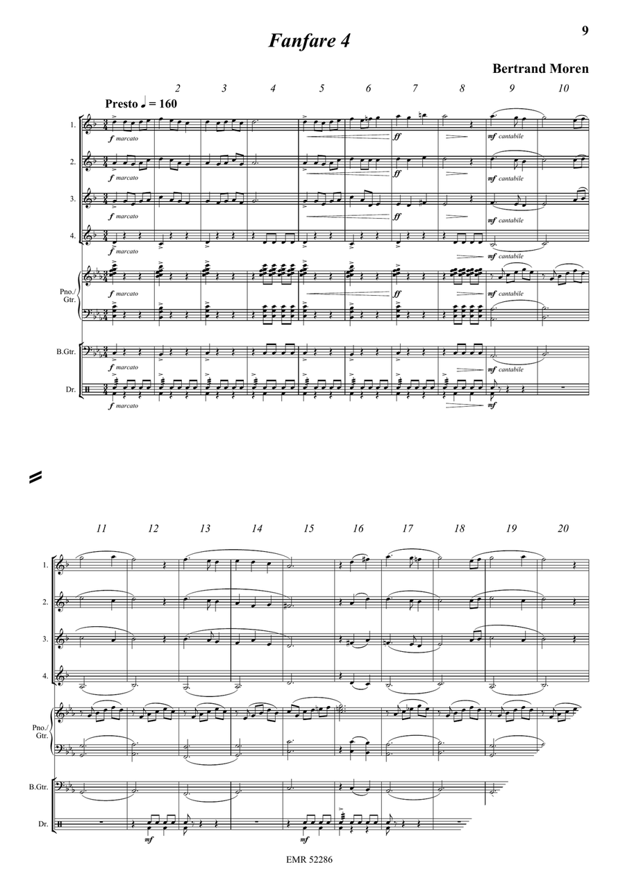 5 Fanfares 5 Fanfares Clarinet Quartet scores gallery preview page 7