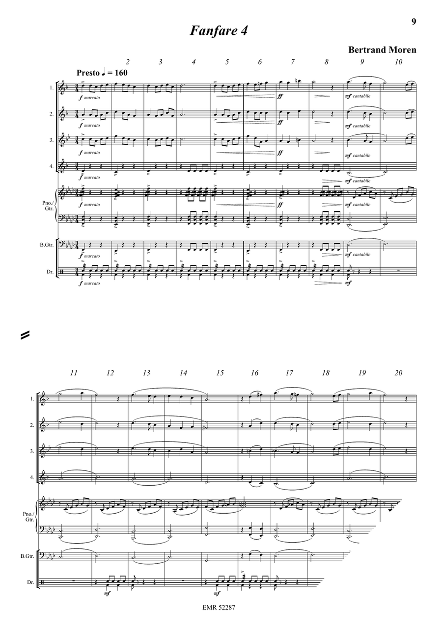 5 Fanfares 5 Fanfares Saxophone Quartet scores gallery preview page 7