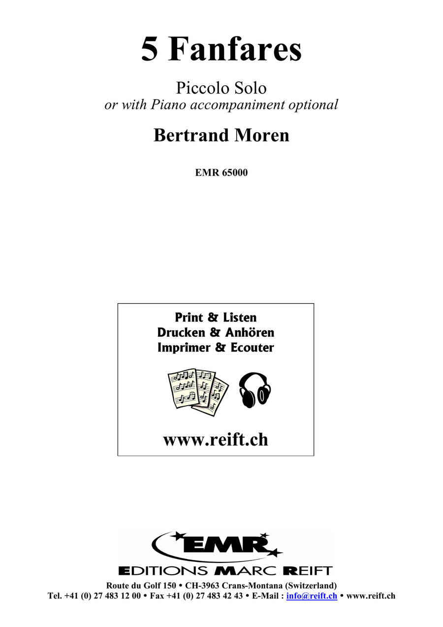 5 Fanfares 5 Fanfares Piccolo scores gallery preview page 2