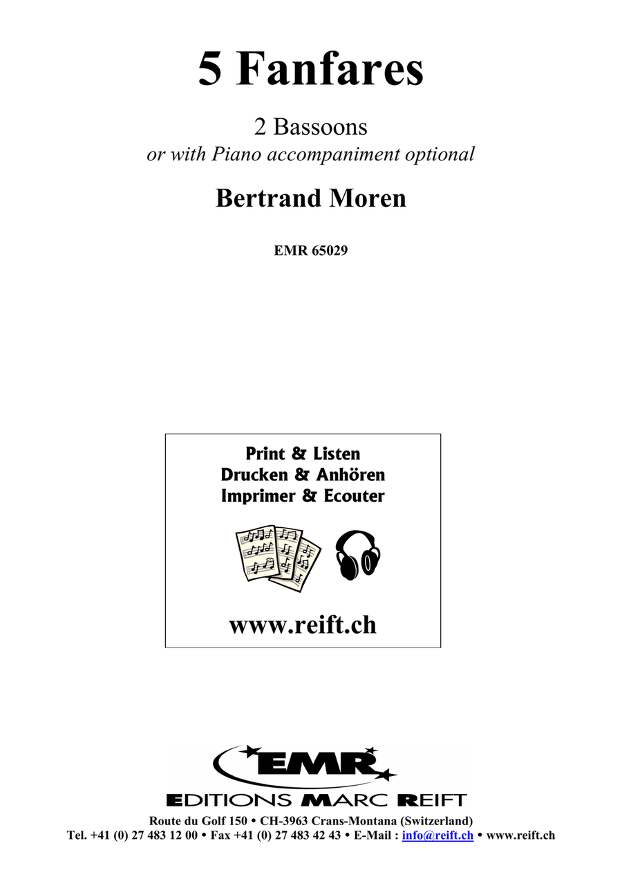 5 Fanfares 5 Fanfares Bassoon scores gallery preview page 2