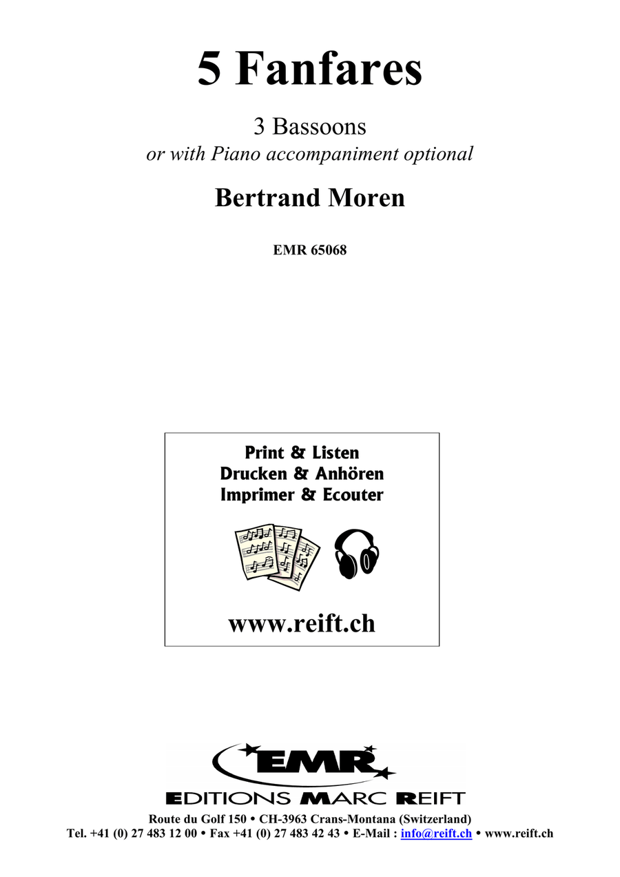 5 Fanfares 5 Fanfares Bassoon scores gallery preview page 2