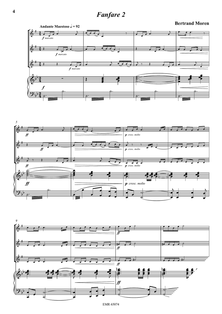 5 Fanfares 5 Fanfares Horn scores gallery preview page 4