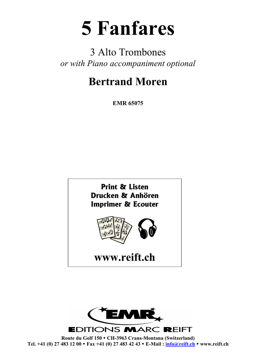 5 Fanfares 5 Fanfares Piano Accompaniment scores gallery preview page 2