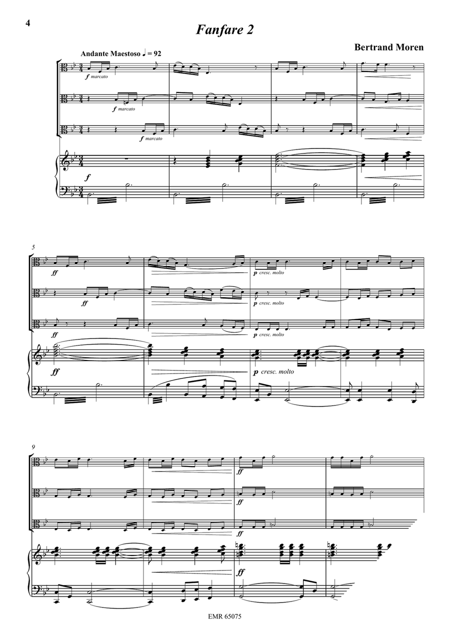 5 Fanfares 5 Fanfares Piano Accompaniment scores gallery preview page 4