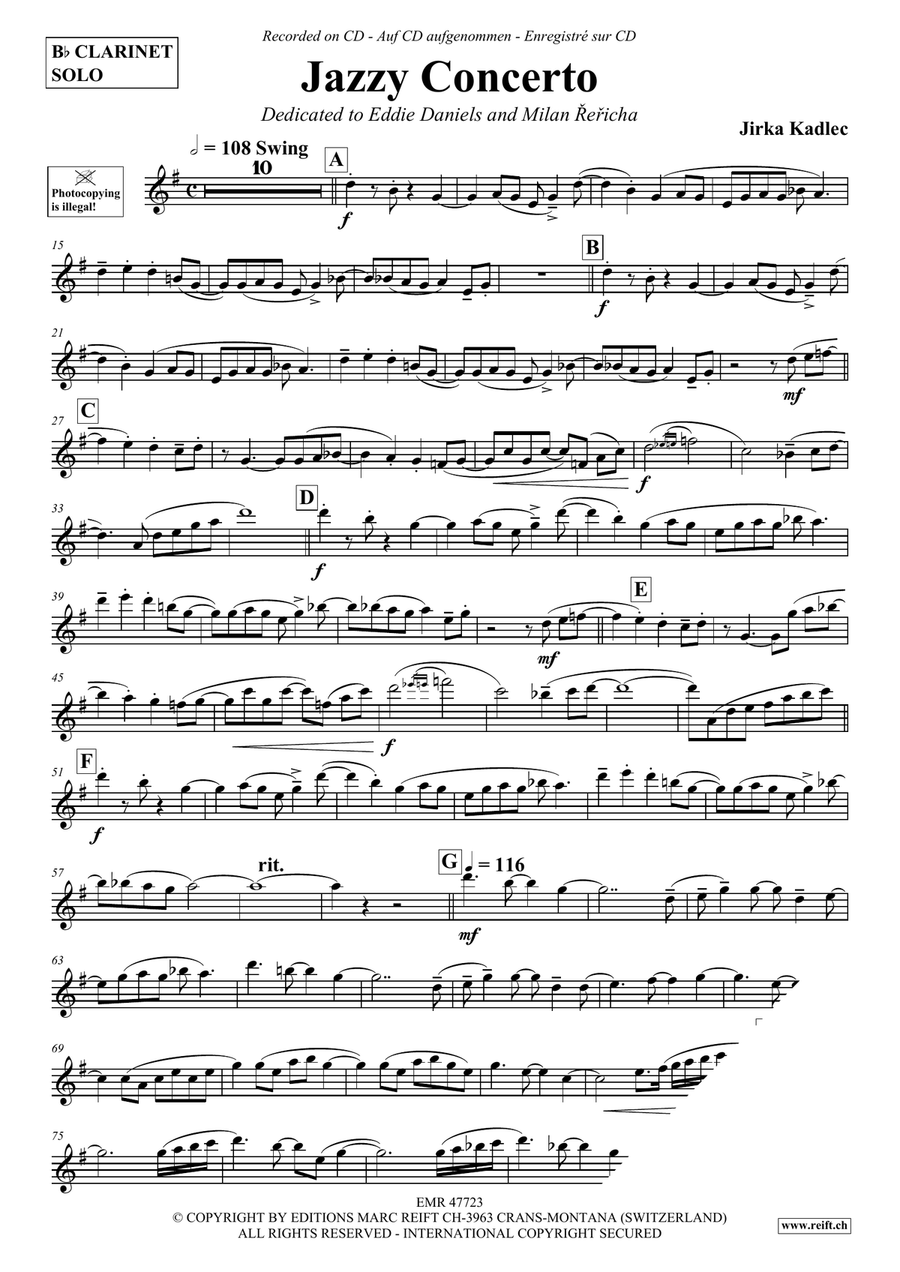 Jazzy Concerto Jazzy Concerto Clarinet Solo scores gallery preview page 4