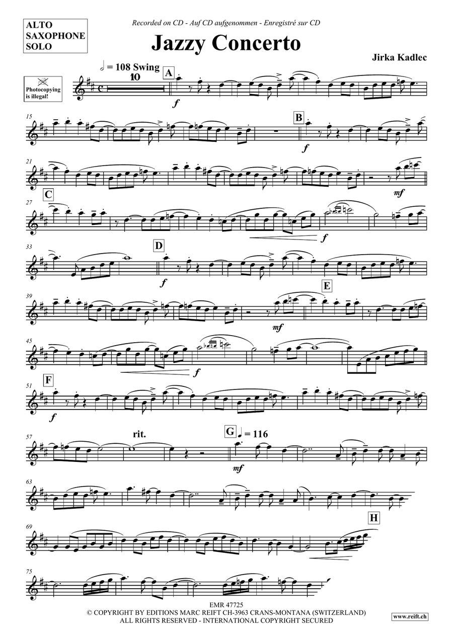 Jazzy Concerto Jazzy Concerto Alto Saxophone scores gallery preview page 4
