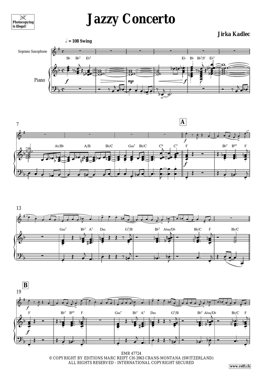 Jazzy Concerto Jazzy Concerto Soprano Saxophone scores gallery preview page 5