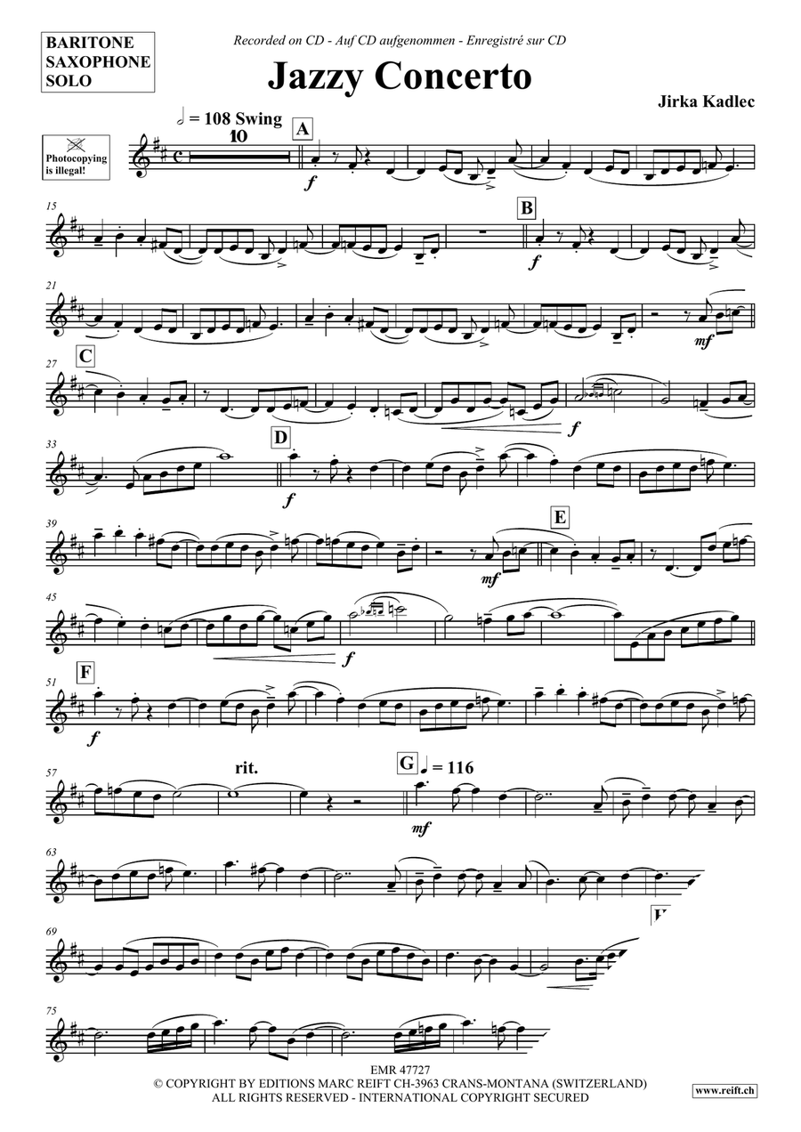 Jazzy Concerto Jazzy Concerto Baritone Saxophone scores gallery preview page 4