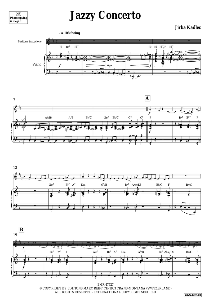 Jazzy Concerto Jazzy Concerto Baritone Saxophone scores gallery preview page 5